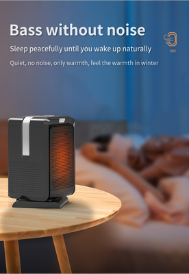 Basics 1500W Oscillating Ceramic Heater Black With Adjustable Thermostat