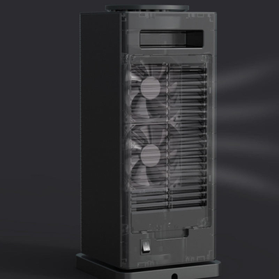 Desktop/Floorstanding Ceramic Oscillating Fan Heater 3 Second Fast Heating